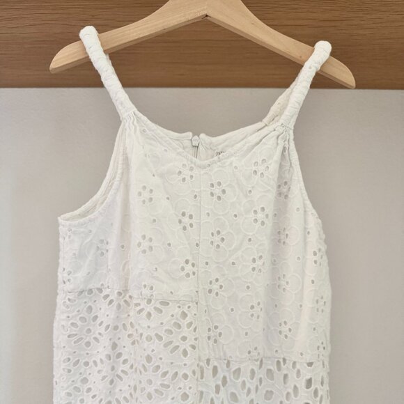 CLASSIC GIRLS ZARA WHITE EYELET ROMPER SIZE 10 LIGHT WEIGHT EUC NO STAINS LINED - Picture 4 of 14